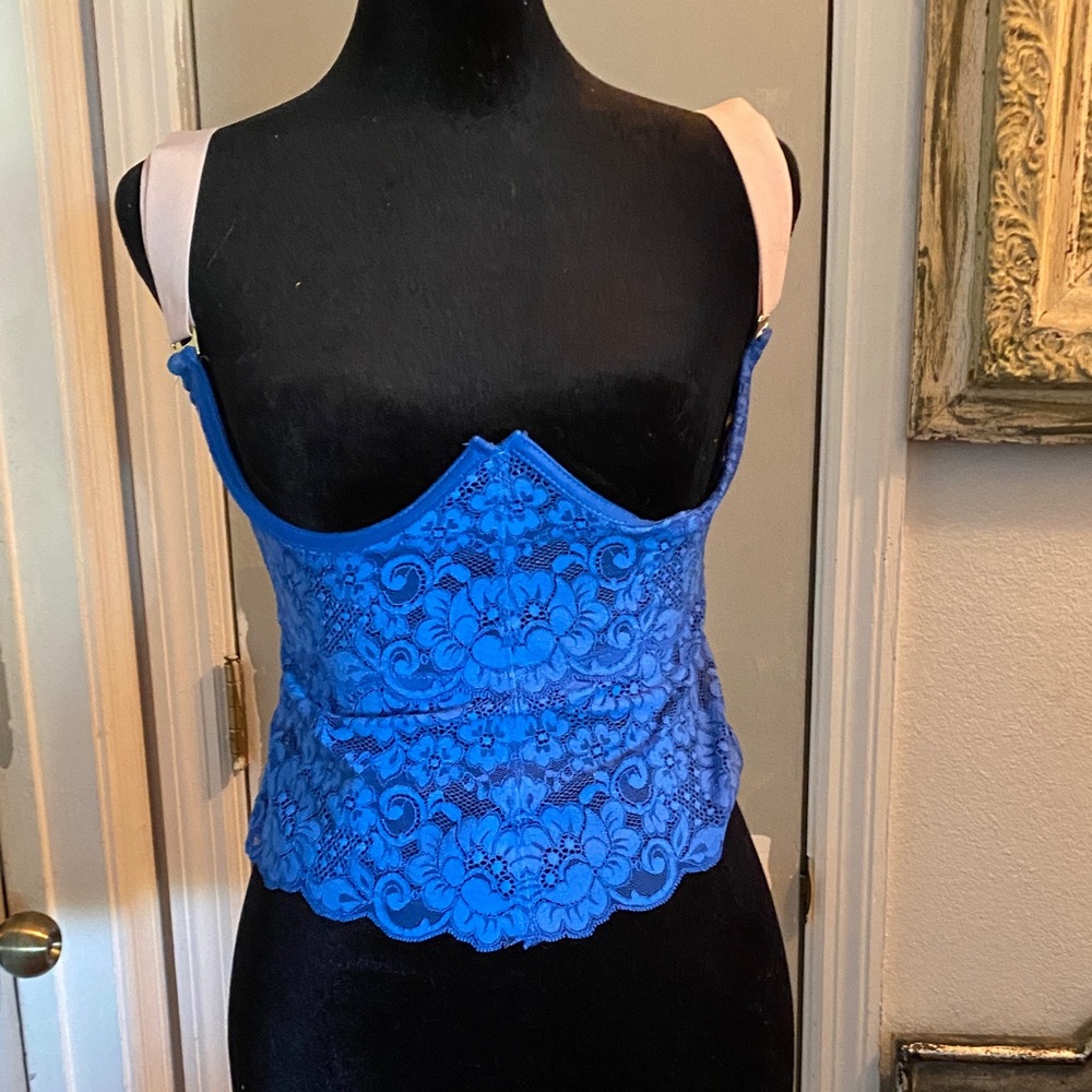 Blue Lace Shapewear Top